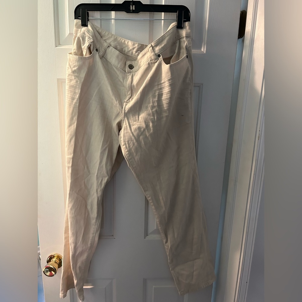 Cream colored 678 jeans from The Limited
